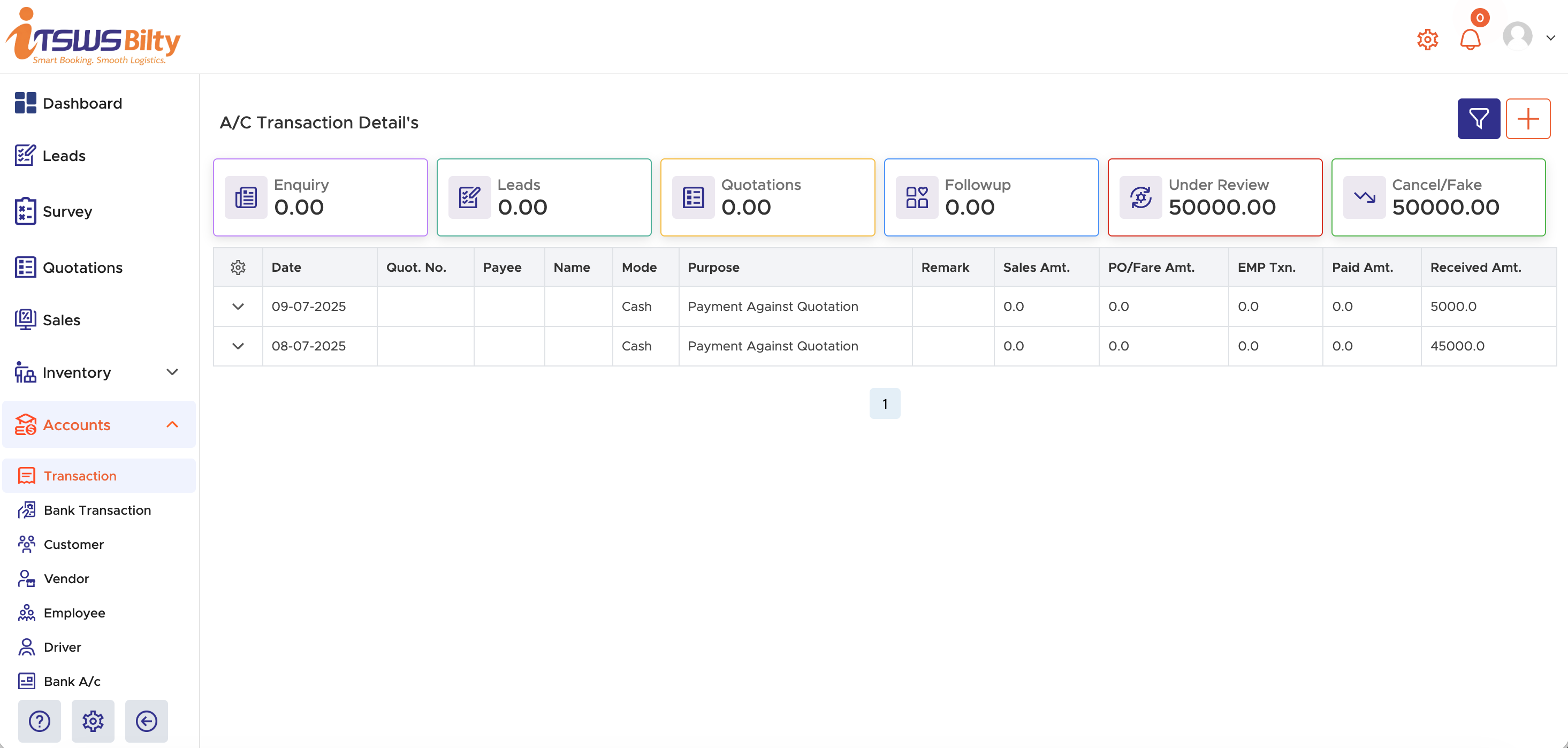 ITSWS Bilty Account Management System